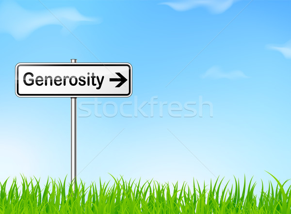 generosity direction sign Stock photo © nickylarson974