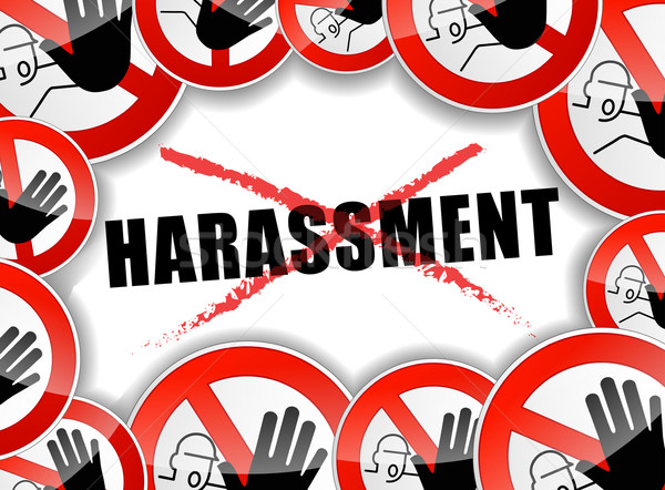 [[stock_photo]]: Pas · harcèlement · illustration · arrêter · design · résumé