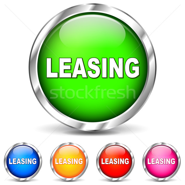 Vektor Leasing Symbole chrom weiß Zeichen Stock foto © nickylarson974