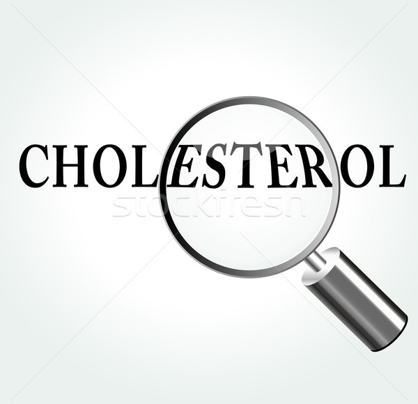 Vektor koleszterin nagyító absztrakt egészség hírek Stock fotó © nickylarson974