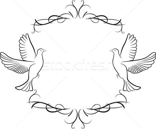 Dove and frame background Stock photo © nickylarson974