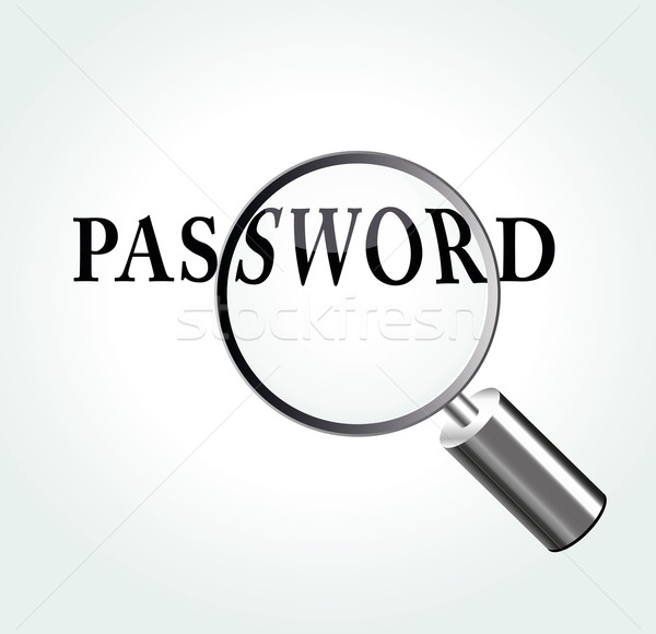 вектора пароль иллюстрация увеличительного технологий безопасности Сток-фото © nickylarson974