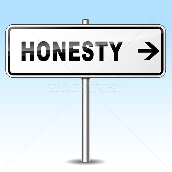 Stock photo: honesty sign