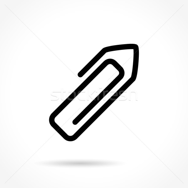 Paperclip icon illustratie witte business papier Stockfoto © nickylarson974