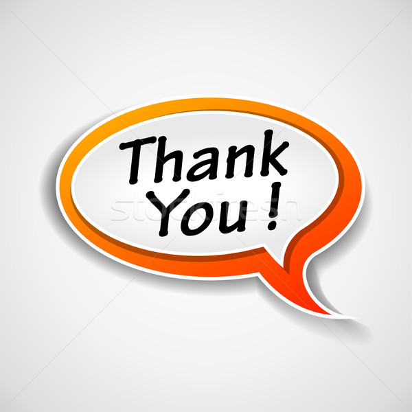 thank you speech bubble  Stock photo © nickylarson974