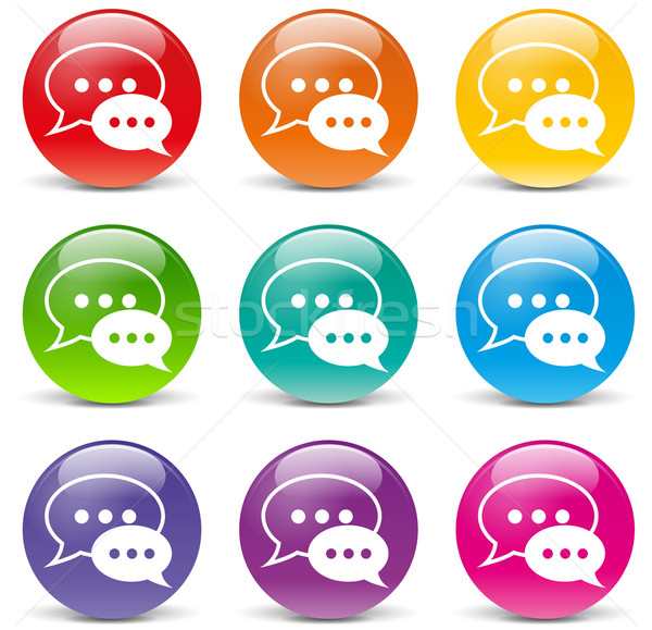 Vector chat icons Stock photo © nickylarson974