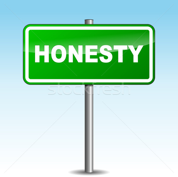 Vector honesty signpost Stock photo © nickylarson974