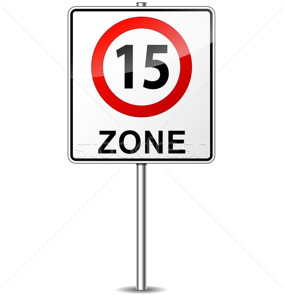 Vector speed limit zone sign Stock photo © nickylarson974