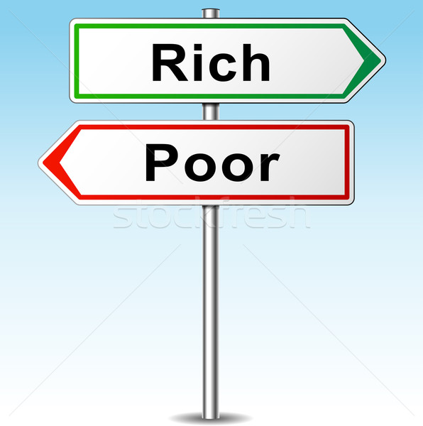 Vector rich and poor concept Stock photo © nickylarson974
