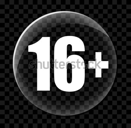 sixteen sticker icon Stock photo © nickylarson974