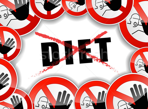 No dieta resumen ilustración diseno fondo Foto stock © nickylarson974