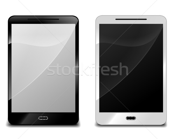 two smartphone on white background Stock photo © nickylarson974