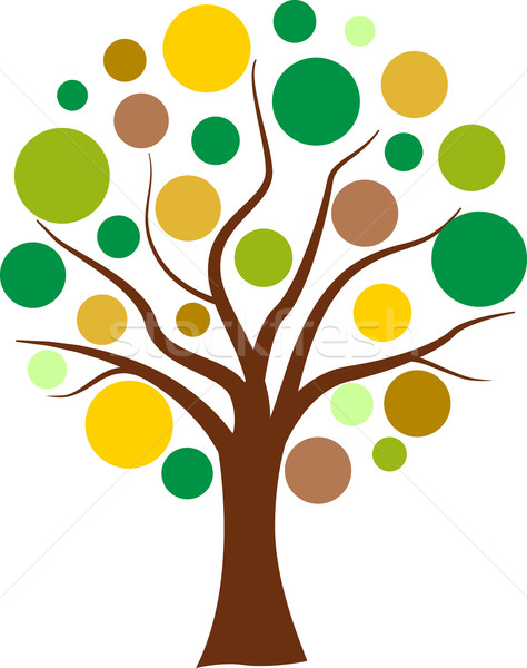 Vector colorful bubbles tree Stock photo © nickylarson974