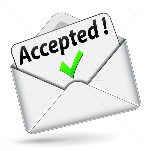 Vector accepted envelope icon Stock photo © nickylarson974