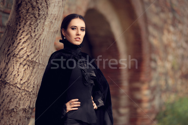 Beautiful Dark Princess at the Castle Stock photo © NicoletaIonescu