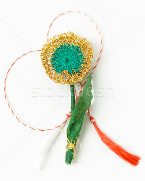 Horgolás virág kézzel készített dekoratív tárgy textil Stock fotó © NicoletaIonescu