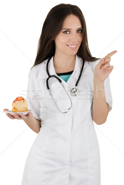 Nutritionist Saying No to Cake  Stock photo © NicoletaIonescu
