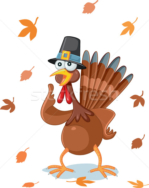 Thanksgiving Turkey Funny Vector Cartoon Stock photo © NicoletaIonescu