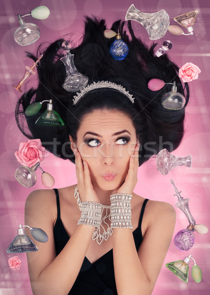 Perfum fantasy zero powaga piękna młoda kobieta Zdjęcia stock © NicoletaIonescu