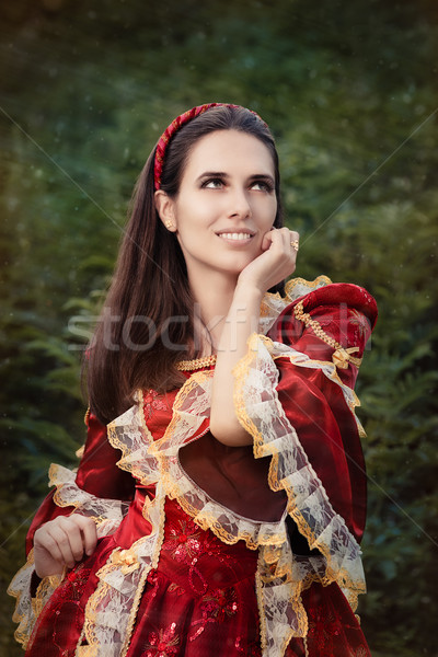 Beautiful Medieval Princess Smiling Stock photo © NicoletaIonescu