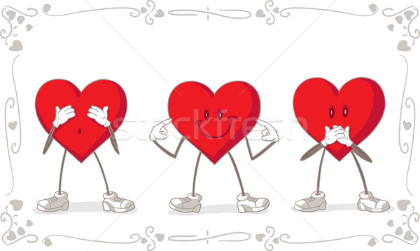 Valentine Day Vector Card Stock photo © NicoletaIonescu