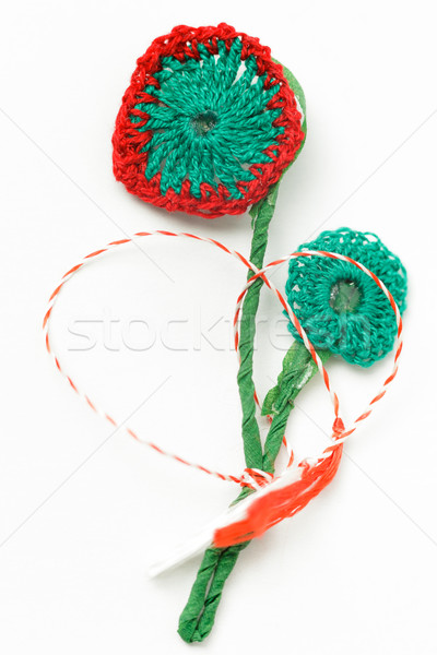 Crochet Flower Handmade Decorative Object Stock photo © NicoletaIonescu