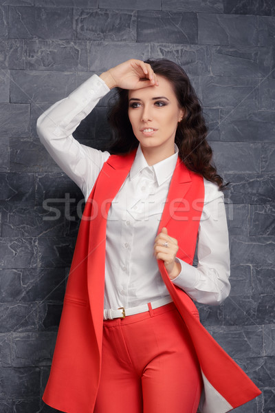 Business woman smart biuro obraz modny elegancki Zdjęcia stock © NicoletaIonescu