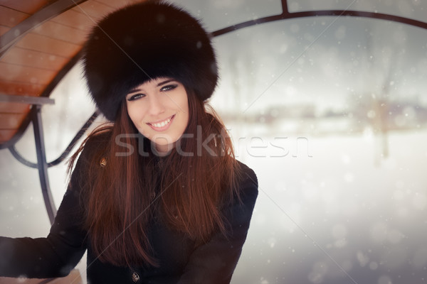 Young Woman Wintertime Portrait Stock photo © NicoletaIonescu