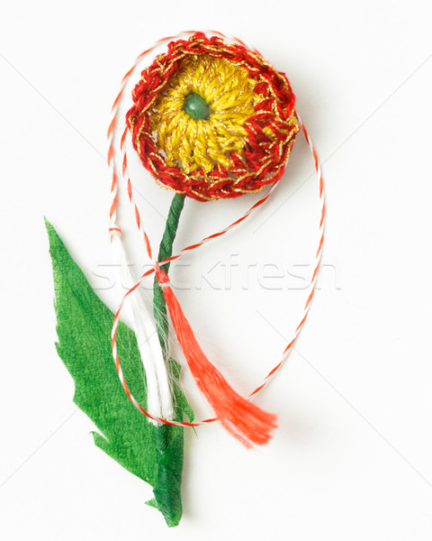 Crochet Flower Handmade Decorative Object Stock photo © NicoletaIonescu