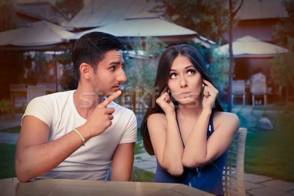 Cute Young Couple Arguing  Stock photo © NicoletaIonescu