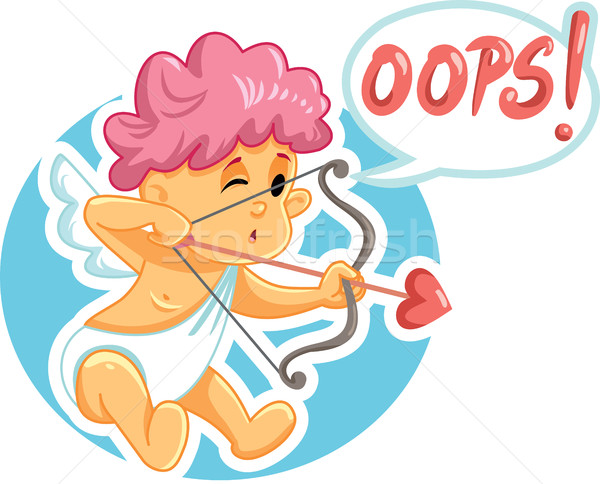 Vector Cupid Making a Mistake Shooting the Wrong Target Stock photo © NicoletaIonescu