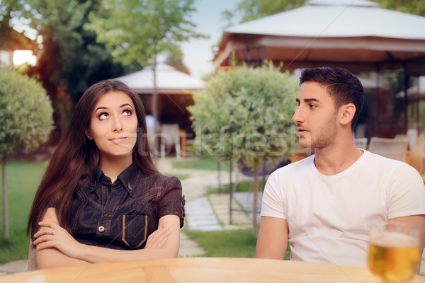 Couple Arguing on a Date at a Restaurant Stock photo © NicoletaIonescu