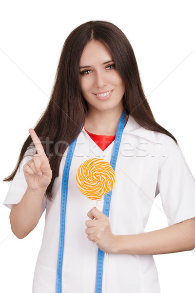 Nutritionist Saying No To Sugary Dessert  Stock photo © NicoletaIonescu