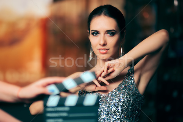 Glamorous Model Starring in Fashion Campaign Video Commercial Stock photo © NicoletaIonescu