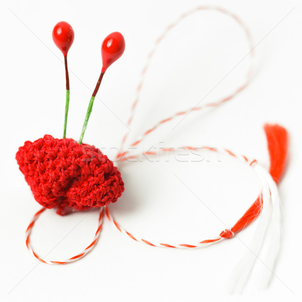 Croché flor hecho a mano decorativo objeto textiles Foto stock © NicoletaIonescu