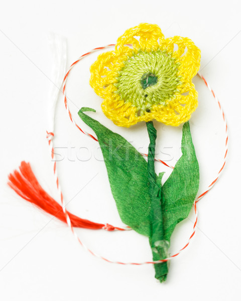 Crochet Flower Handmade Decorative Object Stock photo © NicoletaIonescu