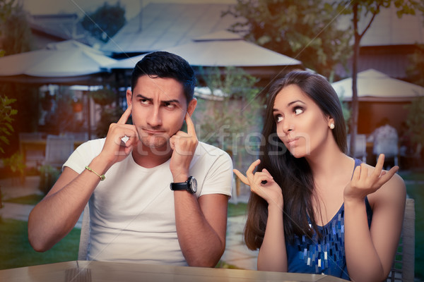 Cute Young Couple Arguing  Stock photo © NicoletaIonescu