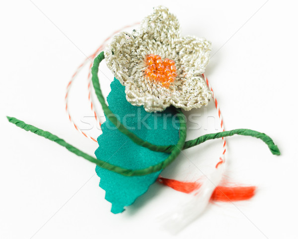 Crochet Flower Handmade Decorative Object Stock photo © NicoletaIonescu