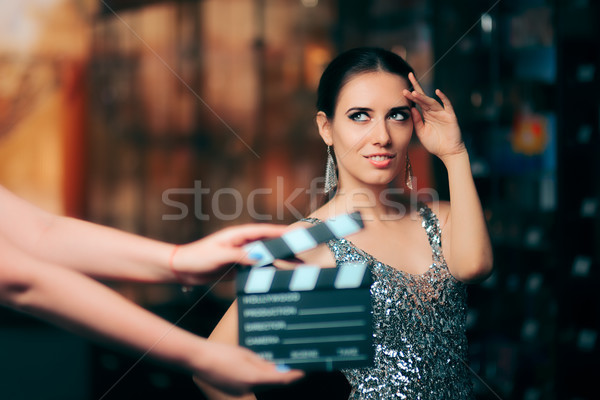 Glamorous Model Starring in Fashion Campaign Video Commercial Stock photo © NicoletaIonescu