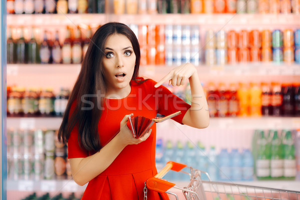 Funny Customer Checking Her Wallet in a Department Store Stock photo © NicoletaIonescu