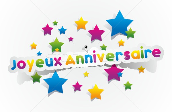 [[stock_photo]]: Joyeux · anniversaire · coloré · carte · de · vœux · papier · texture · heureux