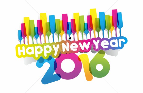 Stock photo: Happy new year 2016