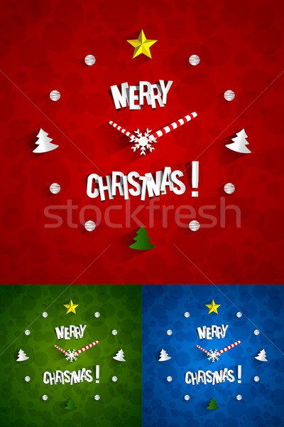 Joyeux Noël carte de vœux Creative heureux design [[stock_photo]] © nicousnake