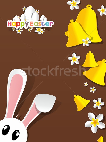 Frohe Ostern Grußkarte glücklich Kinder abstrakten Design Stock foto © nicousnake