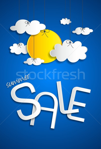 [[stock_photo]]: été · vente · nuages · soleil · affaires · mode