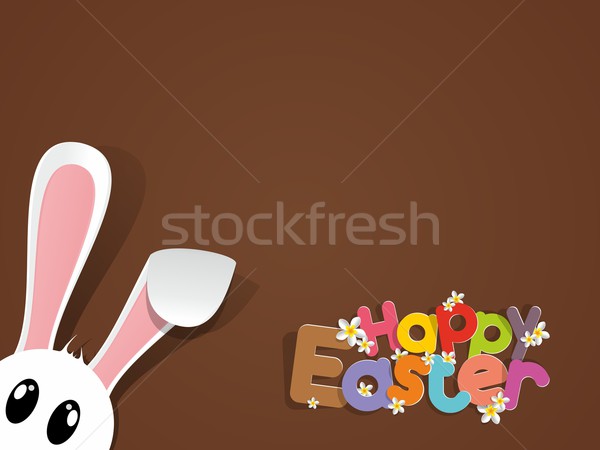Joyeuses pâques carte de vœux heureux enfants résumé design [[stock_photo]] © nicousnake