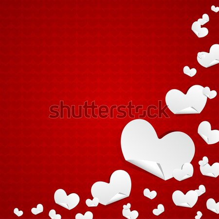 [[stock_photo]]: Heureux · saint · valentin · carte · de · vœux · fleurs · mariage · couple