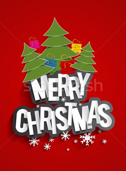 [[stock_photo]]: Joyeux · Noël · carte · de · vœux · Creative · heureux · design