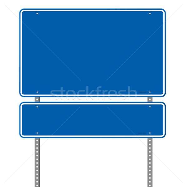 Blank Blue Road Sign Stock photo © nikdoorg