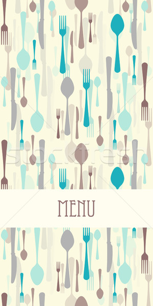 Restaurante menú cubiertos alto vector ilustración Foto stock © nikdoorg